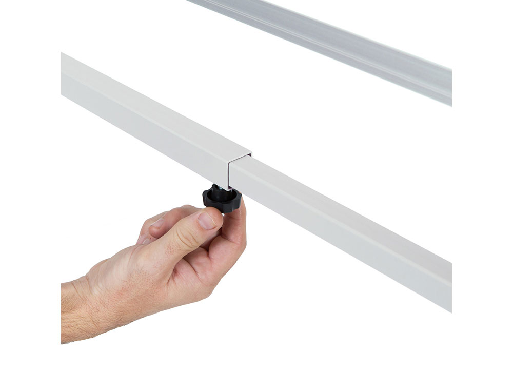 PIZARRA BLANCA ROCADA ACERO VITRIFICADO MAGNETICO MARCO ALUMINIO DOBLE CARA VOLTEABLE 120X180 CM