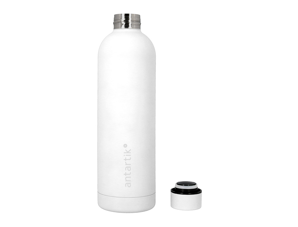 BOTELLA PORTALIQUIDOS ANTARTIK ISOTERMICA ACERO INOXIDABLE LIBRE DE BPA COLOR BLANCO 750 ML