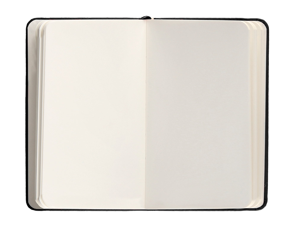 CUADERNO CON GOMILLA ANTARTIK NOTES TAPA DURA A6 HOJAS LISAS NEGRO 100 HOJAS 80 GR FSC