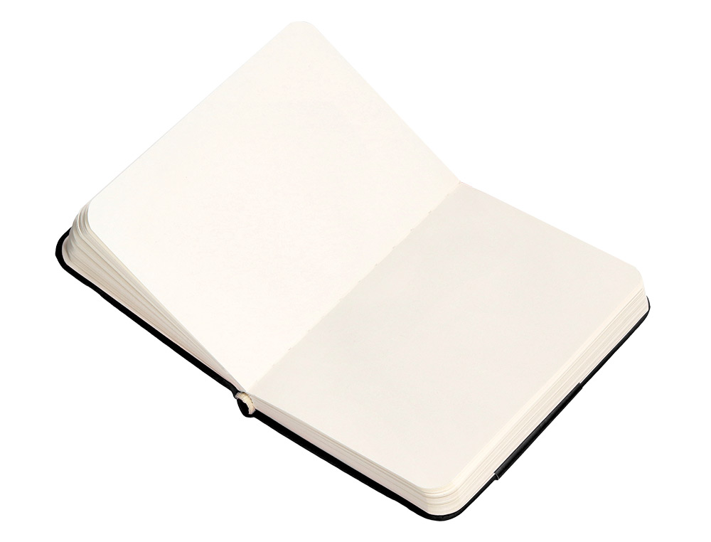 CUADERNO CON GOMILLA ANTARTIK NOTES TAPA DURA A7 HOJAS LISAS NEGRO 80 HOJAS 80 GR FSC