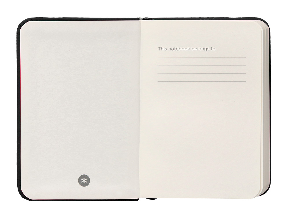 CUADERNO CON GOMILLA ANTARTIK NOTES TAPA DURA A7 HOJAS LISAS NEGRO 80 HOJAS 80 GR FSC
