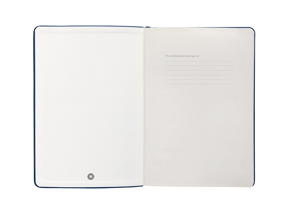 CUADERNO CON GOMILLA ANTARTIK NOTES TAPA DURA A4 HOJAS PUNTOS AZUL MARINO 100 HOJAS 80 GR FSC