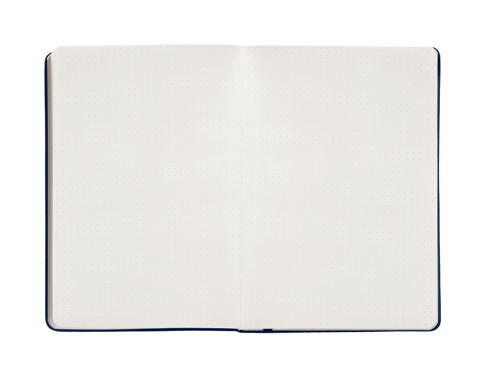 CUADERNO CON GOMILLA ANTARTIK NOTES TAPA DURA A4 HOJAS PUNTOS AZUL MARINO 100 HOJAS 80 GR FSC