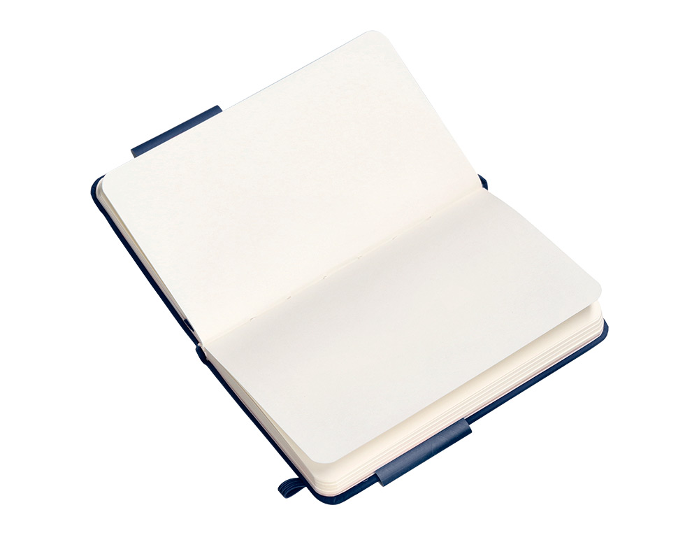 CUADERNO CON GOMILLA ANTARTIK NOTES TAPA DURA A6 HOJAS LISAS AZUL MARINO 100 HOJAS 80 GR FSC