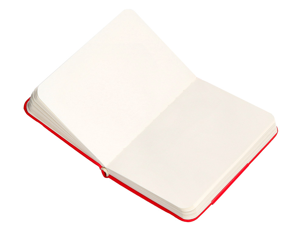 CUADERNO CON GOMILLA ANTARTIK NOTES TAPA DURA A7 HOJAS LISAS ROJO 80 HOJAS 80 GR FSC
