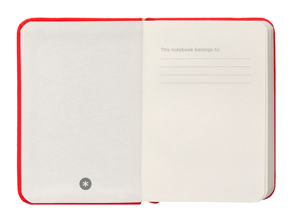 CUADERNO CON GOMILLA ANTARTIK NOTES TAPA DURA A7 HOJAS LISAS ROJO 80 HOJAS 80 GR FSC