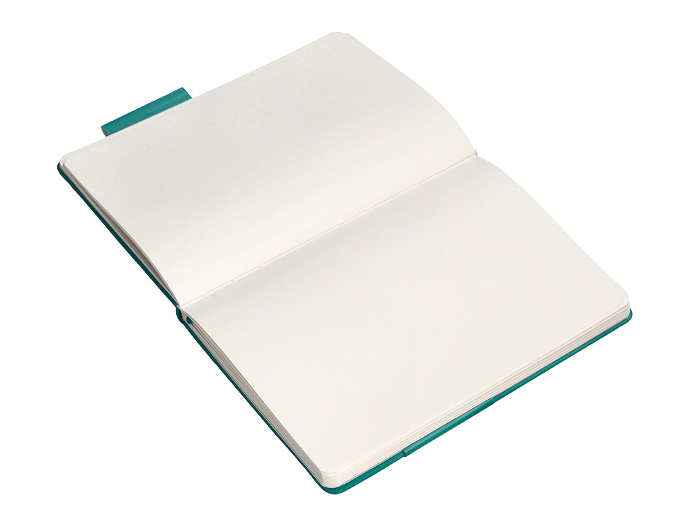 CUADERNO CON GOMILLA ANTARTIK NOTES TAPA DURA A4 HOJAS LISAS VERDE AGUAMARINA 100 HOJAS 80 GR FSC