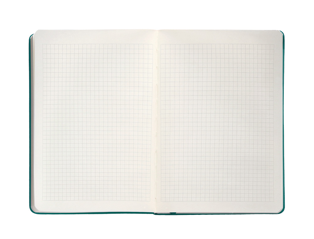 CUADERNO CON GOMILLA ANTARTIK NOTES TAPA DURA A4 HOJAS CUADRICULA VERDE AGUAMARINA 100 HOJAS 80 GR