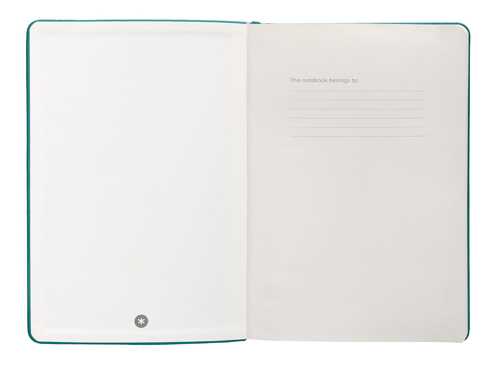 CUADERNO CON GOMILLA ANTARTIK NOTES TAPA DURA A5 HOJAS LISAS VERDE AGUAMARINA 100 HOJAS 80 GR FSC