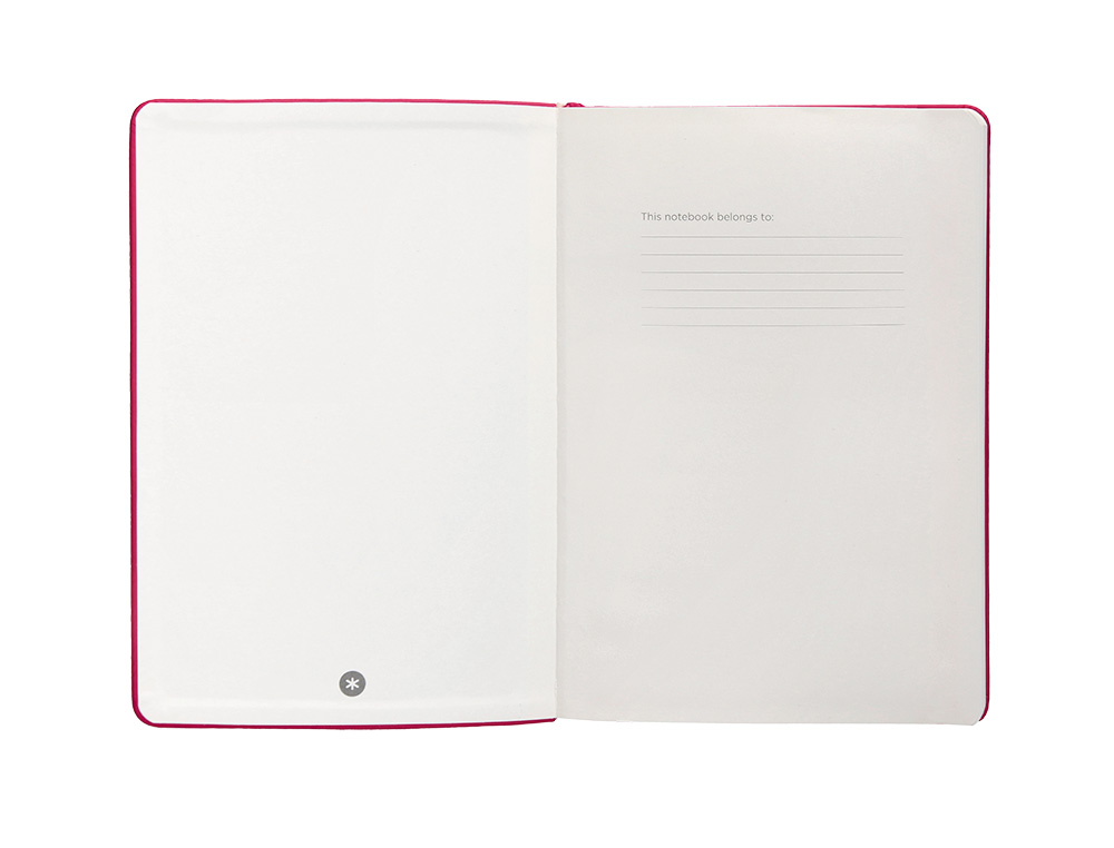CUADERNO CON GOMILLA ANTARTIK NOTES TAPA DURA A4 HOJAS RAYAS BURDEOS 100 HOJAS 80 GR FSC