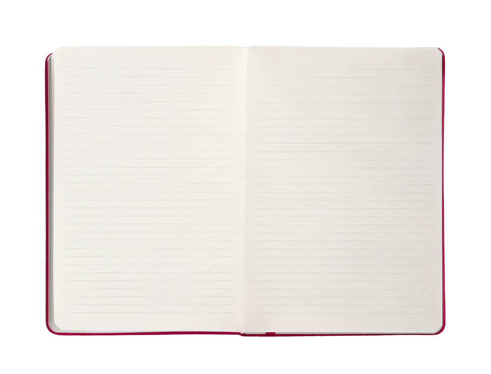 CUADERNO CON GOMILLA ANTARTIK NOTES TAPA DURA A4 HOJAS RAYAS BURDEOS 100 HOJAS 80 GR FSC