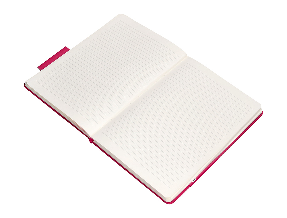 CUADERNO CON GOMILLA ANTARTIK NOTES TAPA DURA A4 HOJAS RAYAS BURDEOS 100 HOJAS 80 GR FSC