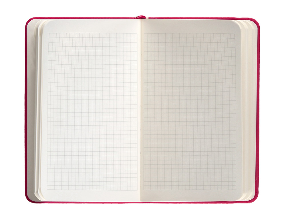 CUADERNO CON GOMILLA ANTARTIK NOTES TAPA DURA A6 HOJAS CUADRICULA BURDEOS 100 HOJAS 80 GR FSC