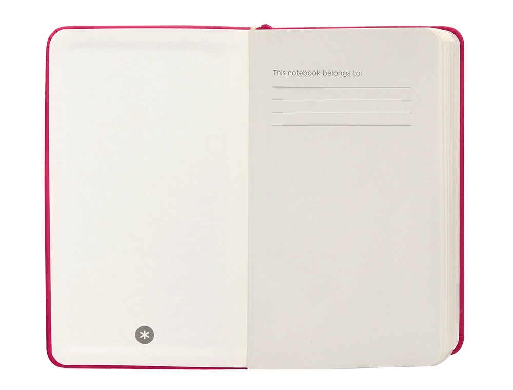 CUADERNO CON GOMILLA ANTARTIK NOTES TAPA DURA A6 HOJAS CUADRICULA BURDEOS 100 HOJAS 80 GR FSC