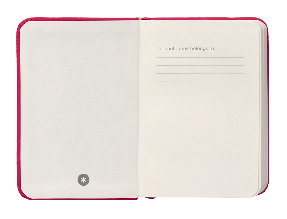 CUADERNO CON GOMILLA ANTARTIK NOTES TAPA DURA A7 HOJAS LISAS BURDEOS 80 HOJAS 80 GR FSC