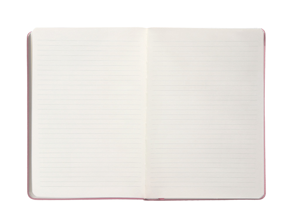 CUADERNO CON GOMILLA ANTARTIK NOTES TAPA DURA A4 HOJAS RAYAS ROSA PASTEL 100 HOJAS 80 GR FSC