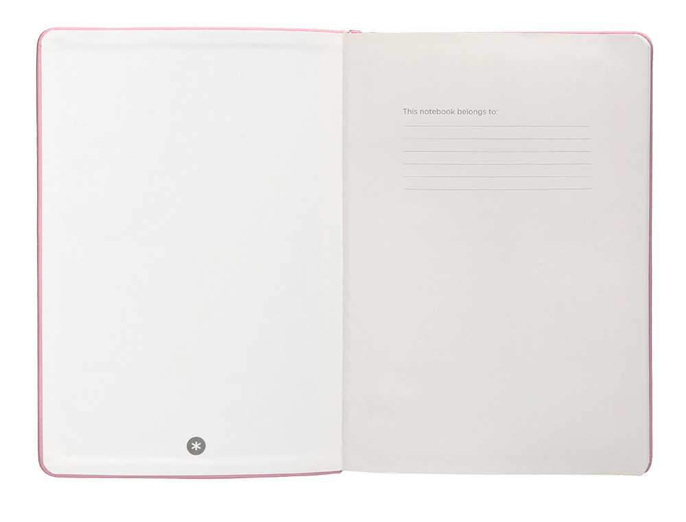 CUADERNO CON GOMILLA ANTARTIK NOTES TAPA DURA A5 HOJAS PUNTOS ROSA PASTEL 100 HOJAS 80 GR FSC