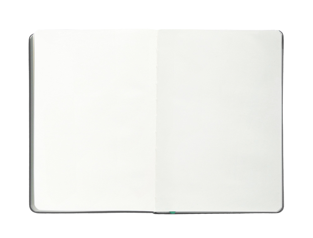 CUADERNO CON GOMILLA ANTARTIK NOTES TAPA DURA A4 HOJAS LISAS GRIS Y TURQUESA 100 HOJAS 80 GR FSC
