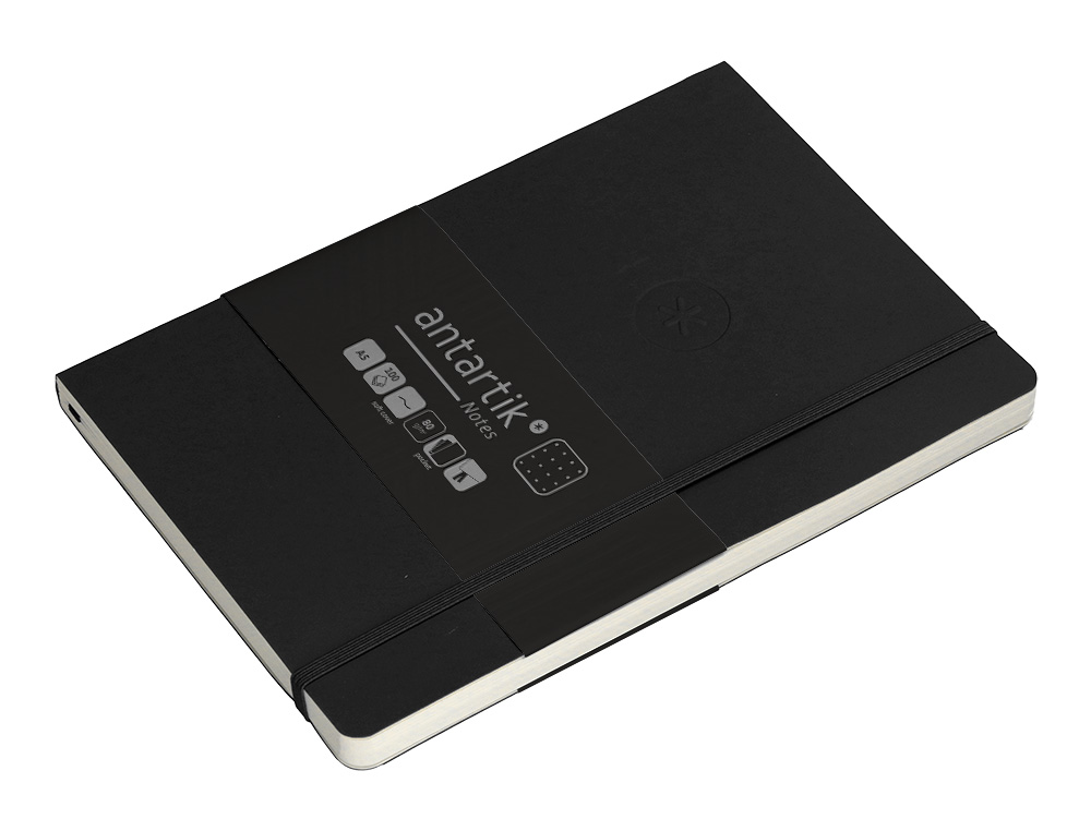 CUADERNO CON GOMILLA ANTARTIK NOTES TAPA BLANDA A5 HOJAS PUNTOS NEGRO 80 HOJAS 80 GR FSC