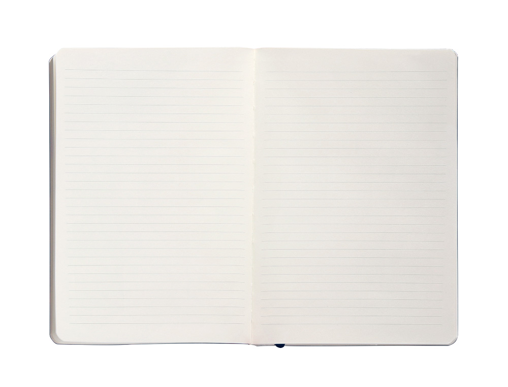 CUADERNO CON GOMILLA ANTARTIK NOTES TAPA BLANDA A5 HOJAS RAYAS AZUL MARINO 80 HOJAS 80 GR FSC