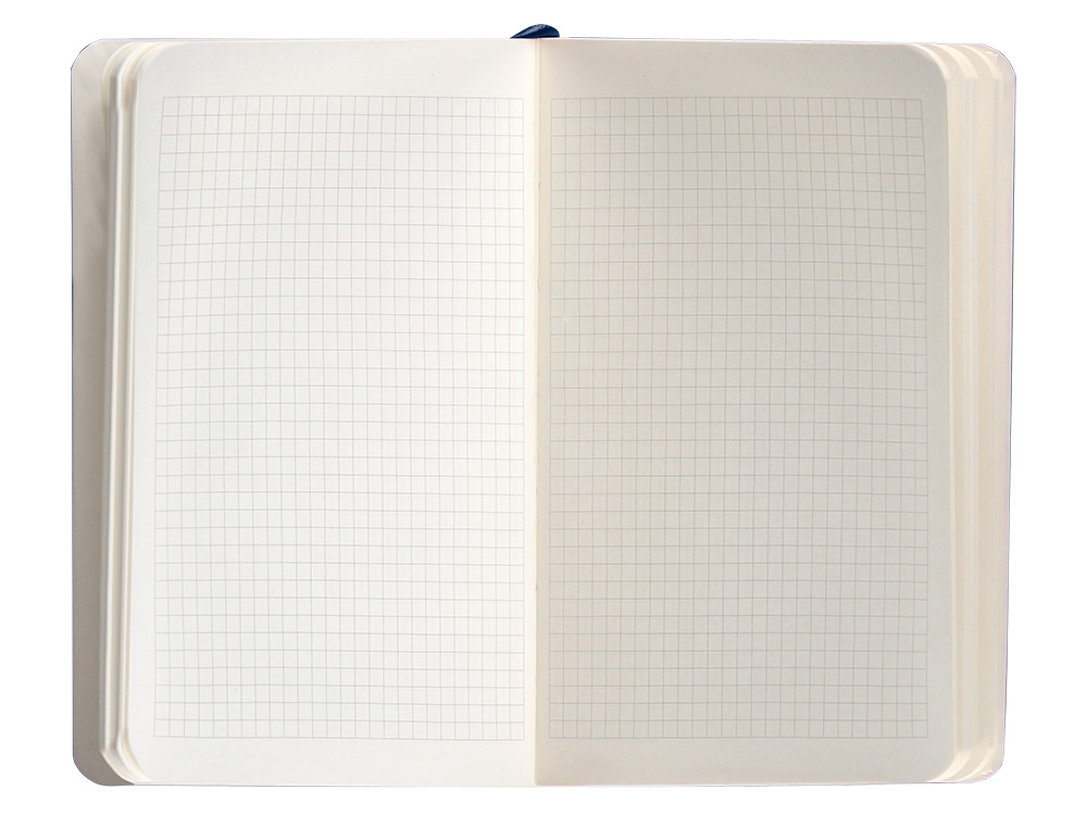 CUADERNO CON GOMILLA ANTARTIK NOTES TAPA BLANDA A6 CUADRICULA AZUL MARINO 100 HOJAS 80 GR FSC