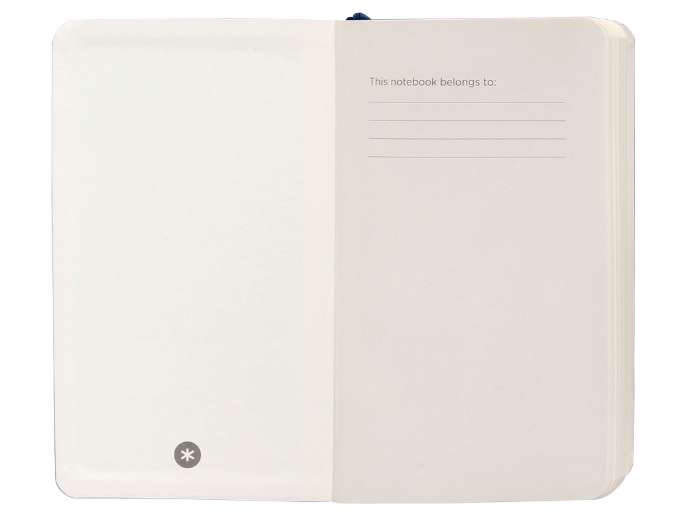 CUADERNO CON GOMILLA ANTARTIK NOTES TAPA BLANDA A6 CUADRICULA AZUL MARINO 100 HOJAS 80 GR FSC