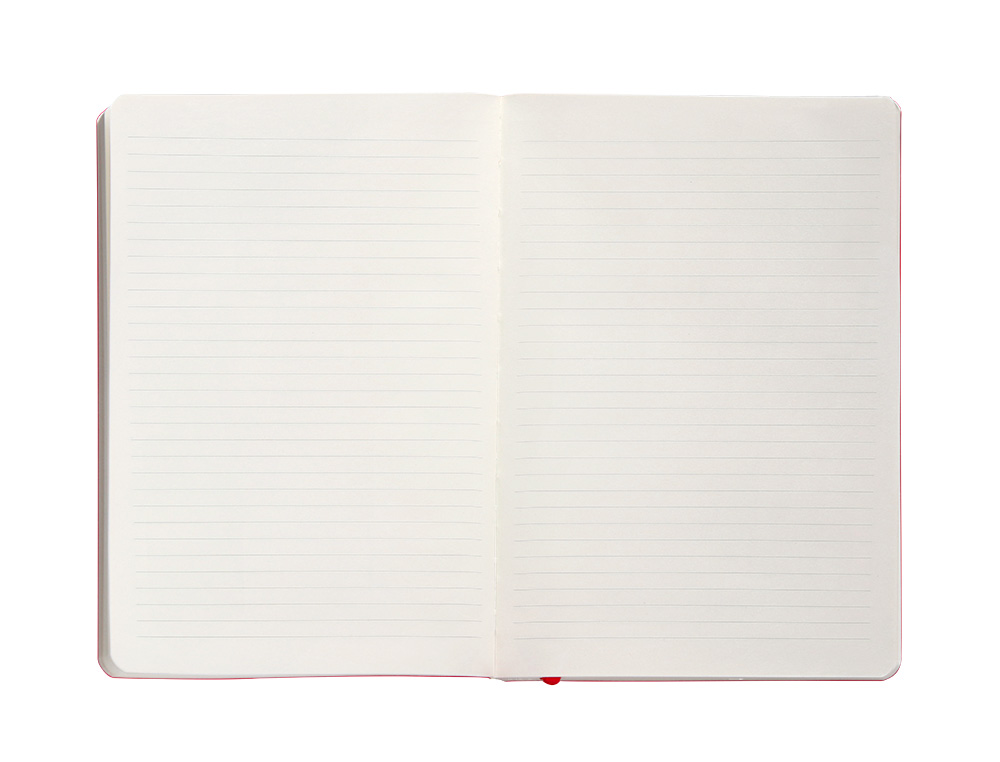 CUADERNO CON GOMILLA ANTARTIK NOTES TAPA BLANDA A5 HOJAS RAYAS ROJO 80 HOJAS 80 GR FSC