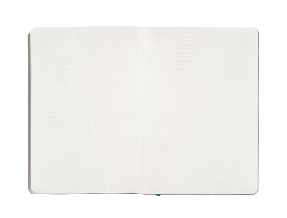 CUADERNO CON GOMILLA ANTARTIK NOTES TAPA BLANDA A5 HOJAS PUNTOS AZUL CLARO 80 HOJAS 80 GR FSC
