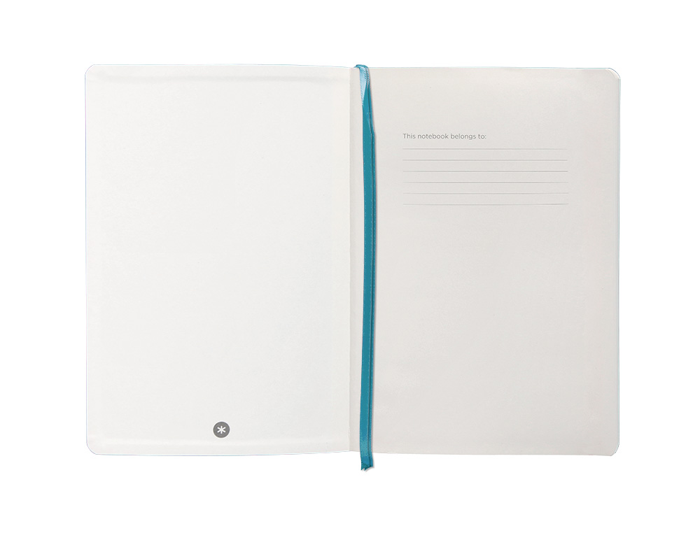 CUADERNO CON GOMILLA ANTARTIK NOTES TAPA BLANDA A5 HOJAS PUNTOS AZUL CLARO 80 HOJAS 80 GR FSC