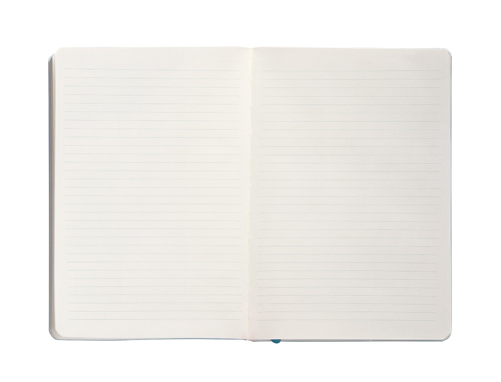 CUADERNO CON GOMILLA ANTARTIK NOTES TAPA BLANDA A5 HOJAS RAYAS AZUL CLARO 80 HOJAS 80 GR FSC