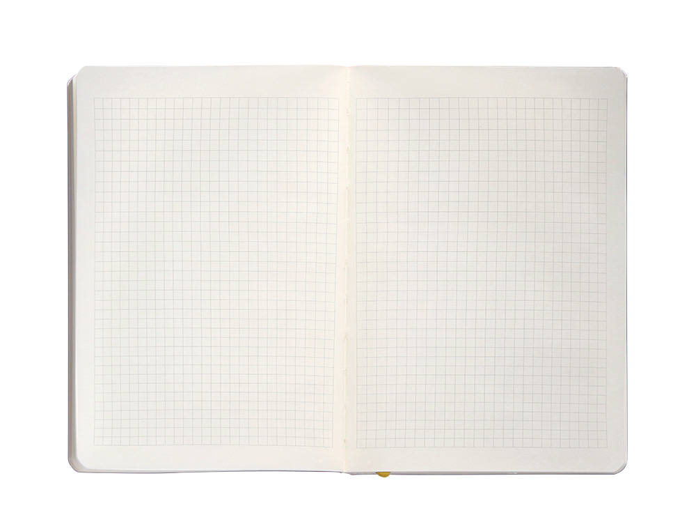 CUADERNO CON GOMILLA ANTARTIK NOTES TAPA BLANDA A5 HOJAS CUADRICULA MORADO Y AMARILLO 80 HOJAS 80 GR FSC