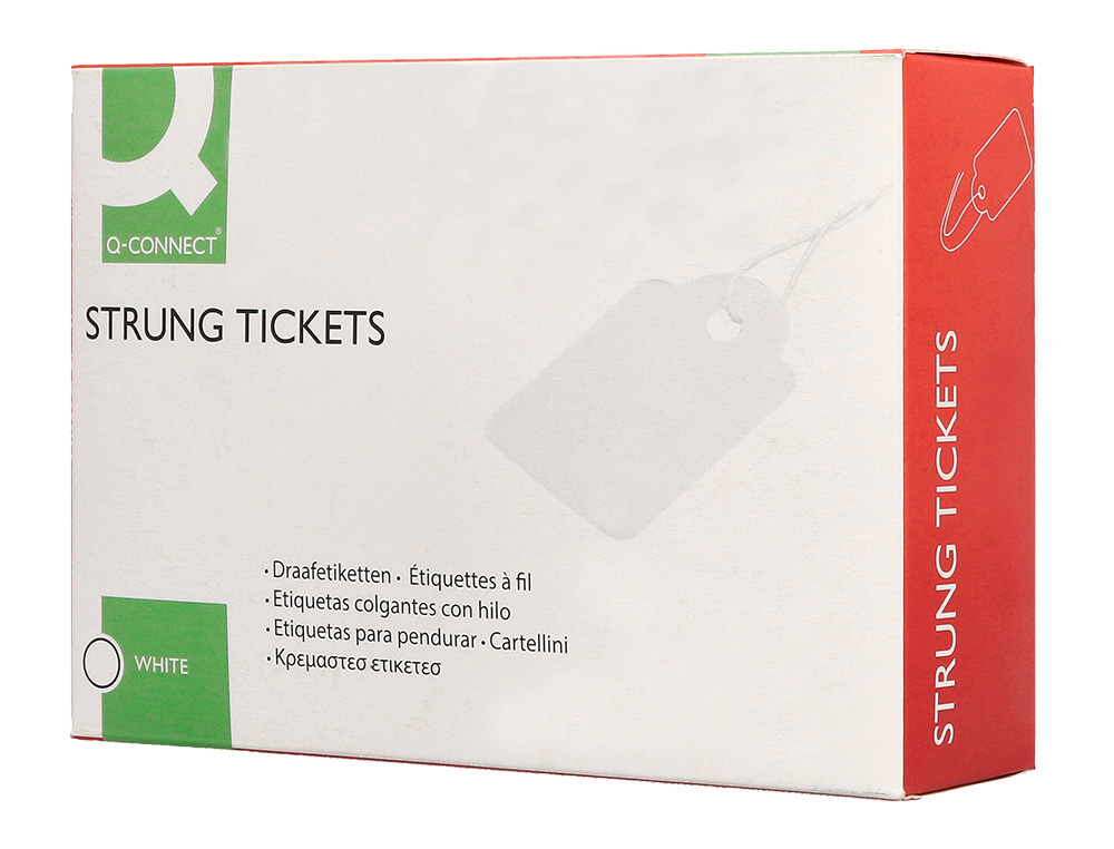 ETIQUETAS COLGANTES Q-CONNECT 28X43 MM CAJA DE 500 UNIDADES