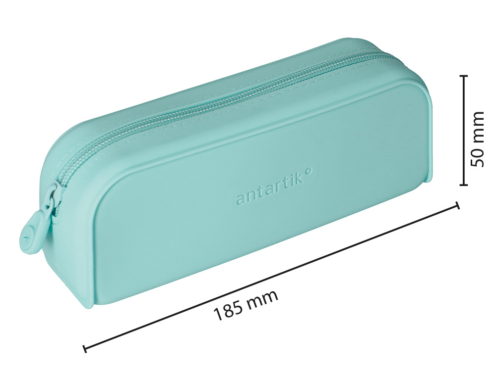 ESTUCHE PORTATODO ANTARTIK PRISMA SILICONA SOFT RECTANGULAR 185X50X75 MM MENTA
