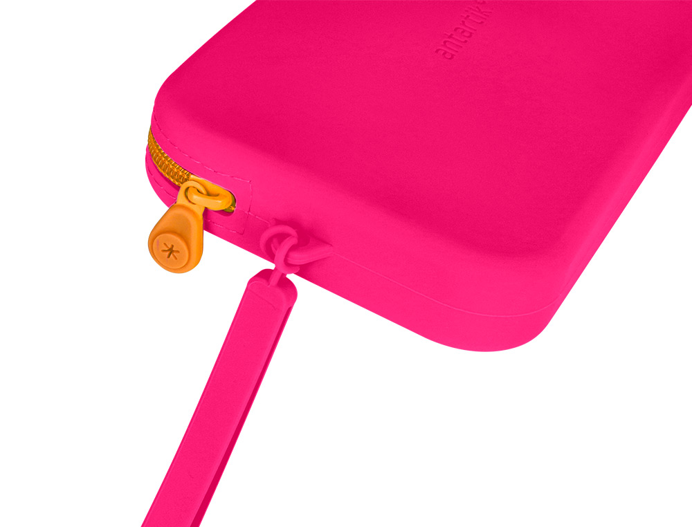 ESTUCHE PORTATODO ANTARTIK TROPICAL DIVE SILICONA SOFT RECTANGULAR 190X120X25 MM ROSA FUCSIA