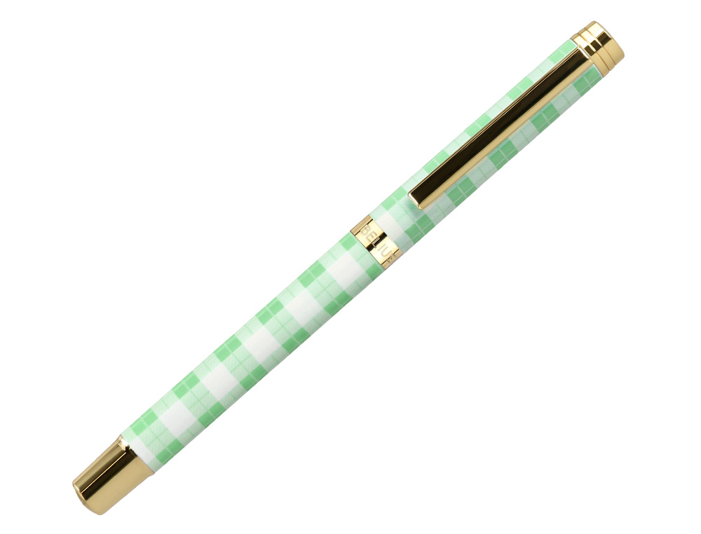 ROLLER BELIUS PICNIC ALUMINIO COLOR VERDE DORADO TINTA COLOR NEGRO CAJA DE DISEÑO