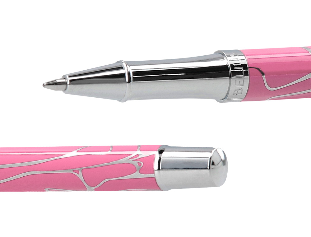 BOLIGRAFO Y WALLET BELIUS COCKTAILS COSMOPOLITAN ALUMINIO ROSA PLATEADO RELIEVETINTA COLOR AZUL CAJA DISEO