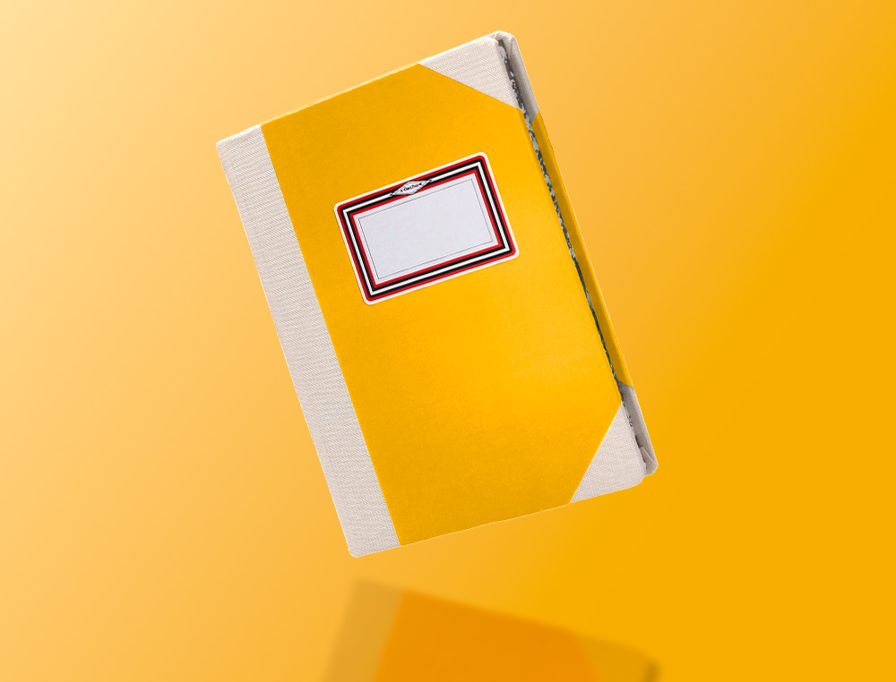 LIBRO CARTONE COSIDO FERNANDES FLECHA DIN A4+ LISO 50 HOJAS 100 GR AMARILLO