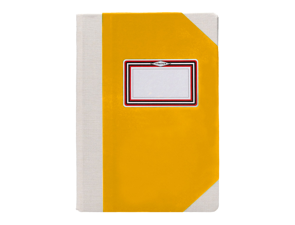 LIBRO CARTONE COSIDO FERNANDES FLECHA DIN A4+ LISO 50 HOJAS 100 GR AMARILLO