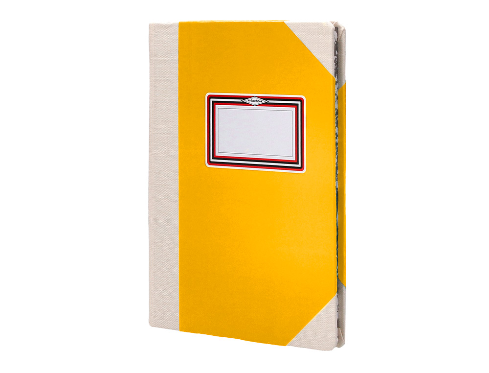 LIBRO CARTONE COSIDO FERNANDES FLECHA DIN A4+ LISO 50 HOJAS 100 GR AMARILLO