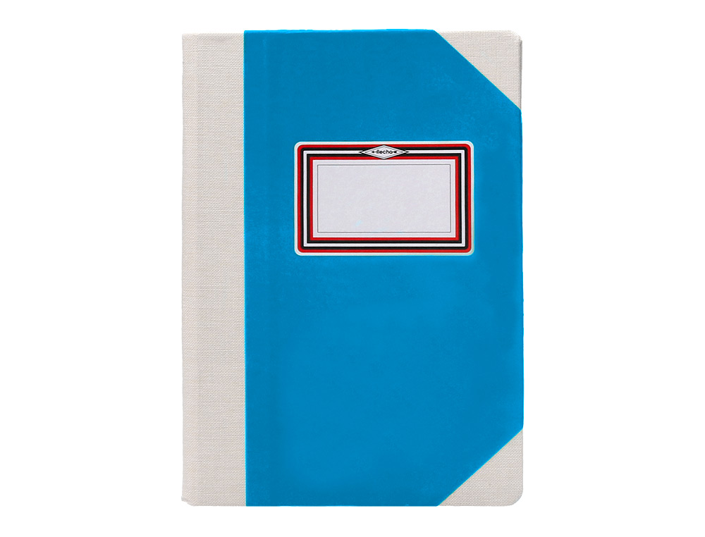 LIBRO CARTONE COSIDO FERNANDES FLECHA DIN A4+ LISO 50 HOJAS 100 GR AZUL