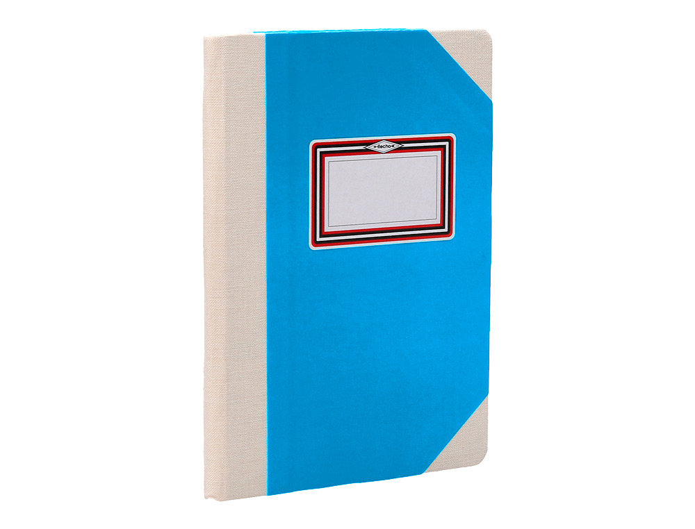 LIBRO CARTONE COSIDO FERNANDES FLECHA DIN A4+ LISO 50 HOJAS 100 GR AZUL