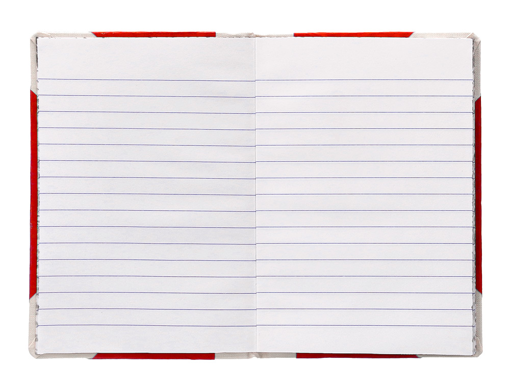 LIBRO CARTONE COSIDO FERNANDES FLECHA DIN A4+ RAYADO HORIZONTAL 50 HOJAS 100 GR ROJO