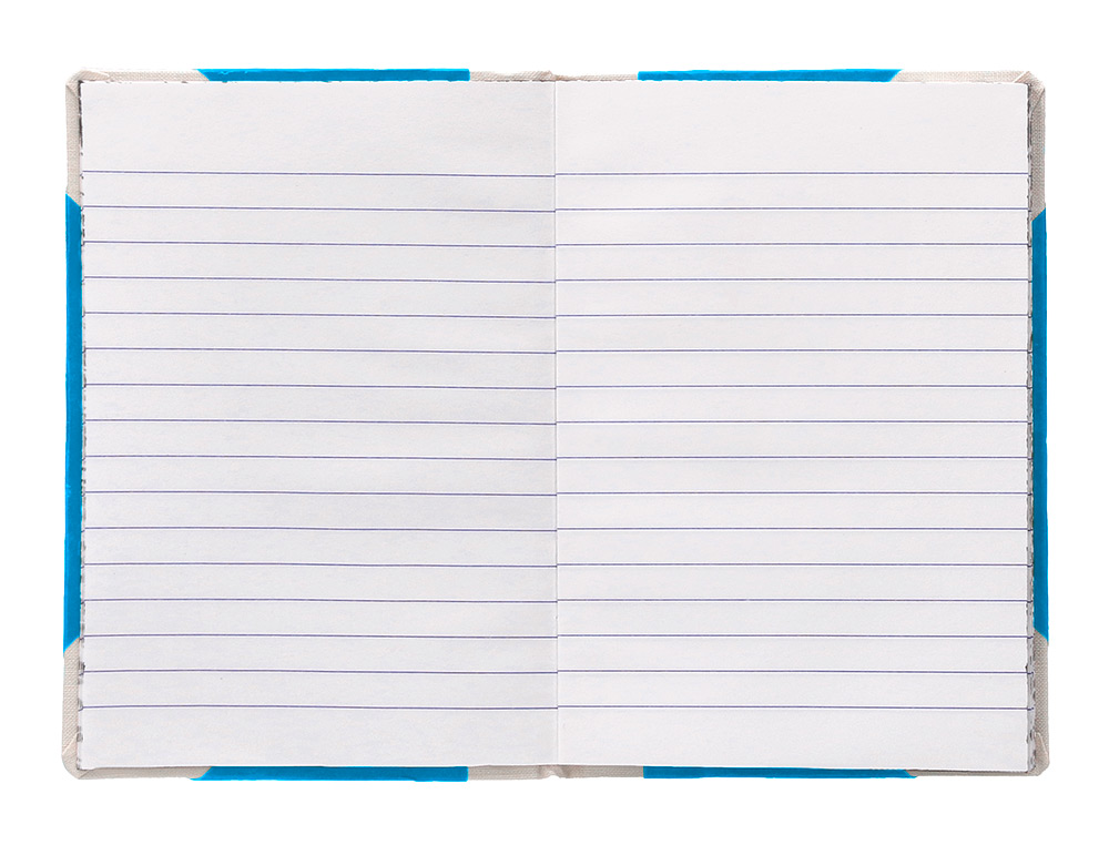 LIBRO CARTONE COSIDO FERNANDES FLECHA DIN A5+ RAYADO HORIZONTAL 50 HOJAS 100 GR AZUL
