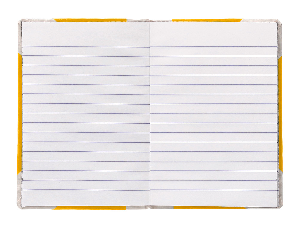 LIBRO CARTONE COSIDO FERNANDES FLECHA DIN A6+ LISO 50 HOJAS 100 GR AMARILLO