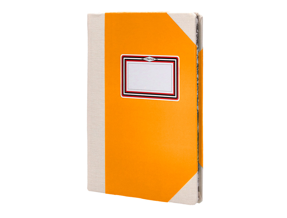 LIBRO CARTONE COSIDO FERNANDES FLECHA DIN A6+ LISO 50 HOJAS 100 GR NARANJA