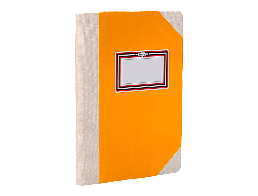 LIBRO CARTONE COSIDO FERNANDES FLECHA DIN A6+ LISO 50 HOJAS 100 GR NARANJA