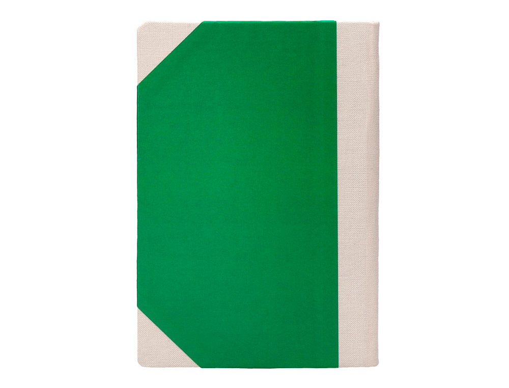 LIBRO CARTONE COSIDO FERNANDES FLECHA DIN A6+ RAYADO HORIZONTAL 50 HOJAS 100 GR VERDE