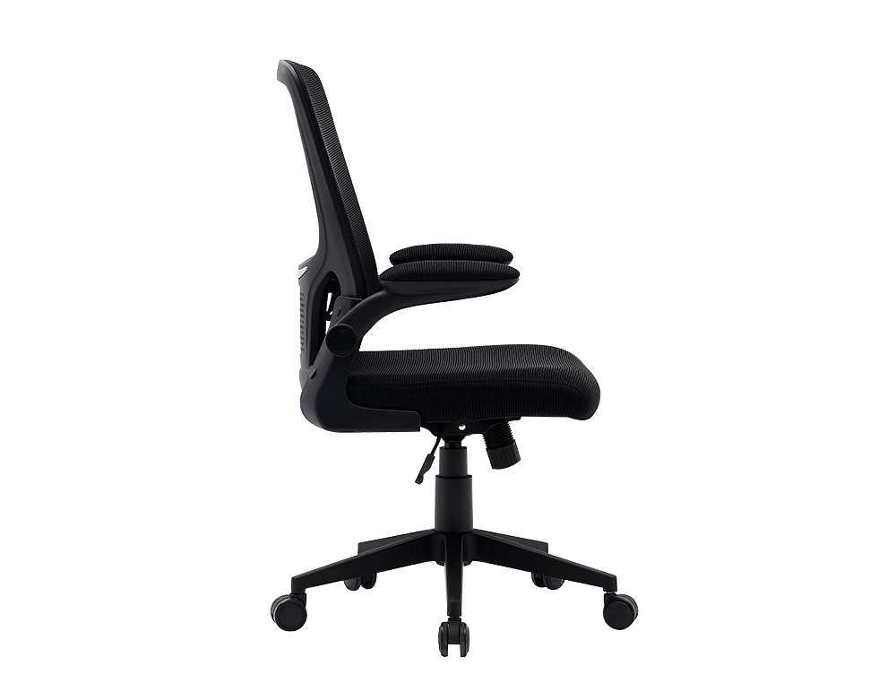 SILLA Q-CONNECT OFICINA ALBA MALLA BASE METALICA ALT MAX 1110 ANC 610 PROF 580 RUEDAS PREMIUM COLOR NEGRO