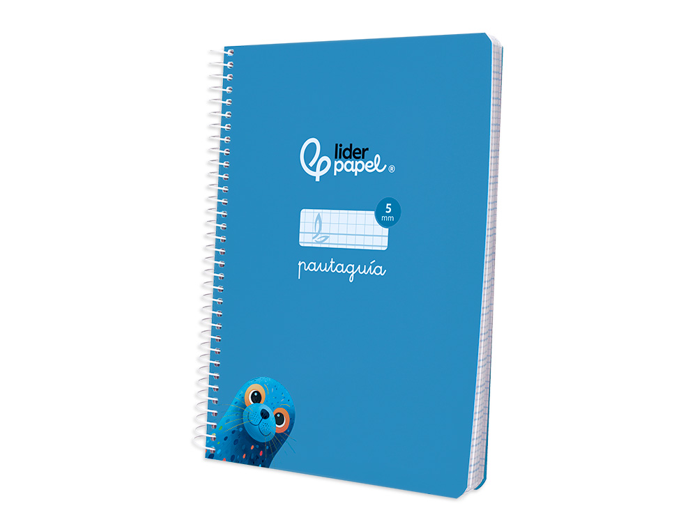 CUADERNO ESPIRAL LIDERPAPEL A5 PAUTAGUIA TAPA BLANDA 40H 75 GR CUADRO PAUTADO 5MM COLOR AZUL