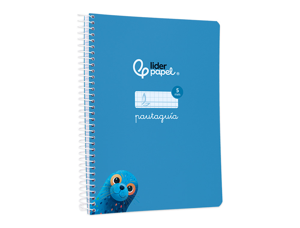 CUADERNO ESPIRAL LIDERPAPEL A5 PAUTAGUIA TAPA BLANDA 40H 75 GR CUADRO PAUTADO 5MM COLOR AZUL